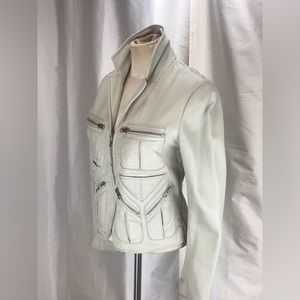 BCBG MaxrAzria LEATHER JACKET XS